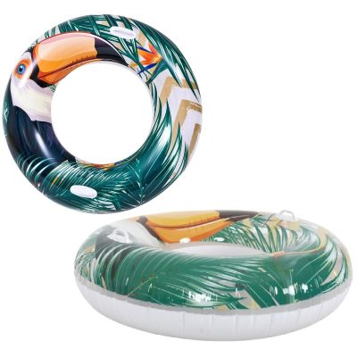 Ретк надувување за пливање Pool Central Tropical Toucan, 45", винил, повеќебоен