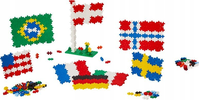 Set edukativ Plus Plus Learn To Build Flags, 700 copë, shumëngjyrësh