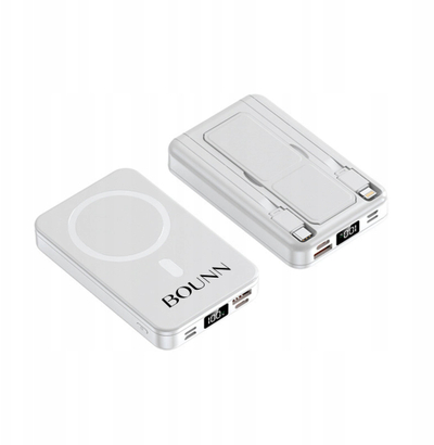 Пренослив полнач Bounn BMAGIND_1, 10000mAh, MagSafe, бел