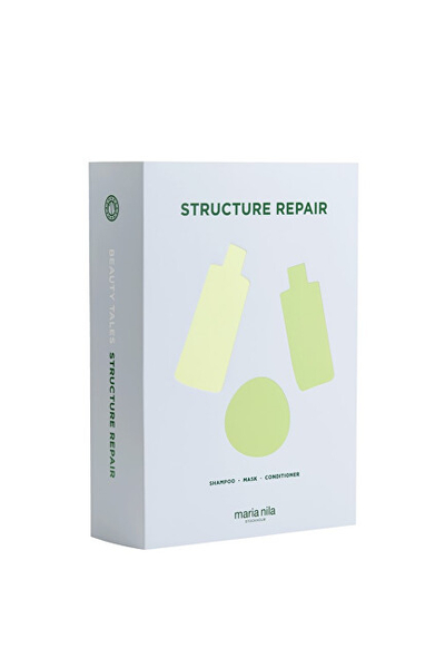 Set për flokë Maria Nila Structure Repair, shampo për flokë të thatë dhe te dëmtuar 350 ml + balsam forcues për flokë 300 ml + maskë hidratuese për flokë 250 ml