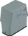 Kapak konektori industrial Harting 19 20 010 0546, metalik, për heavy duty, gri