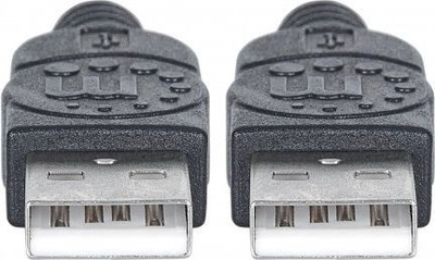 Kabllo USB-A në USB-A Manhattan, 1m, e zezë