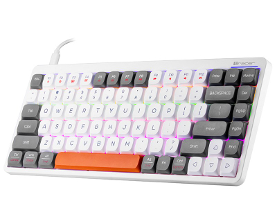 Tastierë mekanike Gaming Tracer FINA 84, USB, RGB, e bardhë