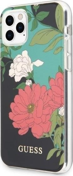 Mbrojtëse telefoni Guess GUHCN65IMLFL01 për iPhone 11 Pro Max, koleksioni N°1 Flower, ngjyrë e zezë