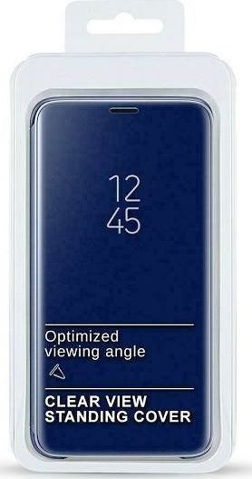 Këllëf telefoni Clear View për Xiaomi Mi 10 / Mi 10 Pro, flip, me mbajtëse, blu