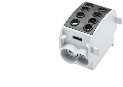 Bllok ndarës elektrik SCB 80310, Al Cu, 1 pol, 70mm², gri e zezë