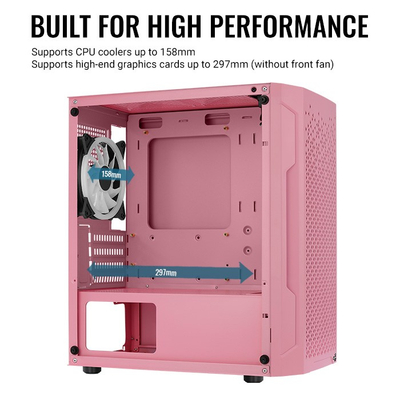 Kasë Aerocool Trinity Mini-Tower V3 - E Rozë