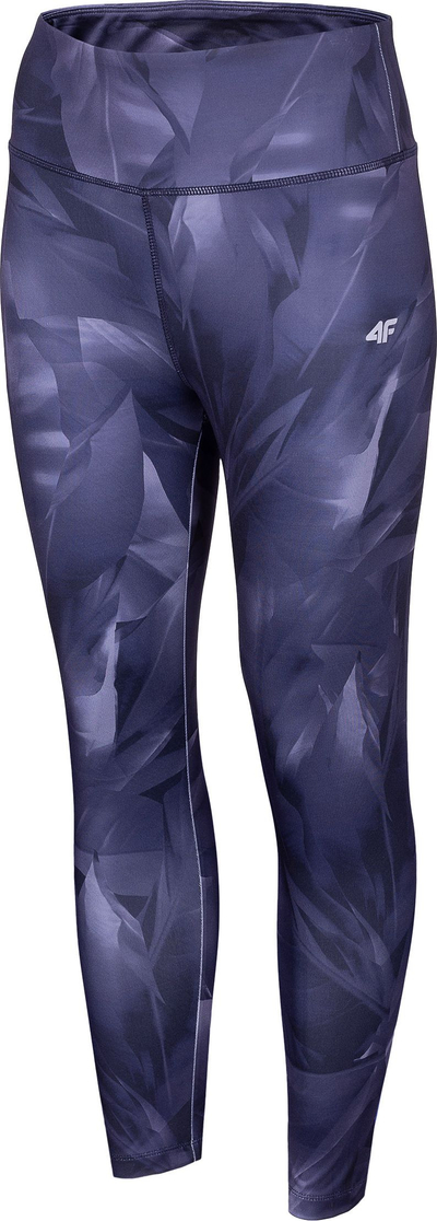 Legginsa për goca 4F H4L22LEG018, 7/8, madhësia XL, me print, blu