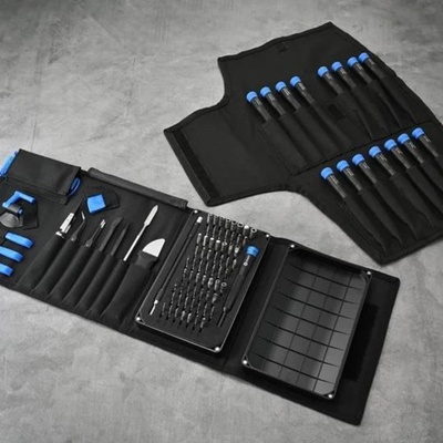 Set veglash iFixit Repair Business Toolkit 2023, komplet profesionist, me çantë shpine, shumëngjyrësh