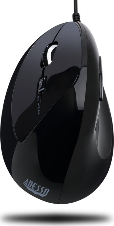 Maus Spire Ergonomic, për majtakë, me kabllo, USB, i zi
