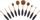 Set brushash për makiazh Rio, 10 copë