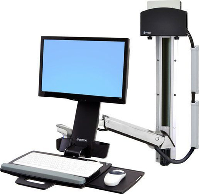 Mbajtëse muri për monitor dhe tastierë Ergotron StyleView 45-273-026, me ngritje-lëshim në lartësi, krah i zgjatshëm, gri