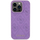 Mbulesë telefoni Guess Leather 4G Stamped për iPhone 15 Pro, eco-leather, vjollcë