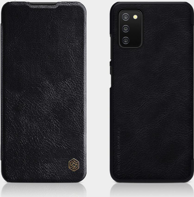 Futrollë Nillkin QIN për Samsung Galaxy A03s, kapak anësor, lëkurë ekologjike, e kuqe