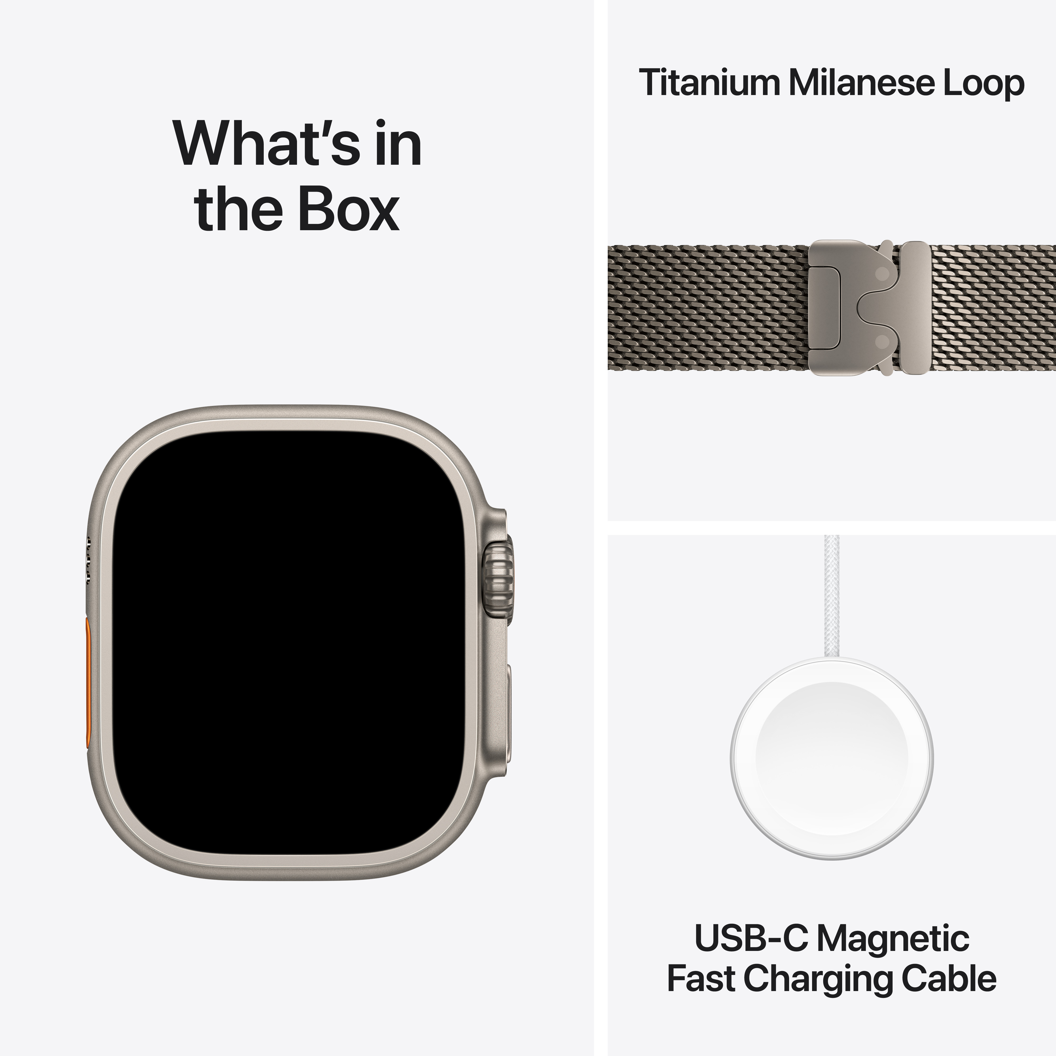 Apple Watch Ultra 3 Cellular 49mm Natural Titanium Case with Natural Titanium Milanese Loop, Medium 7