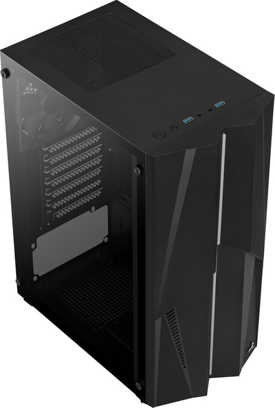 Kullë kompjuteri Aerocool Mecha ACCM-PV28013.11, xham i temperuar, RGB, e zezë