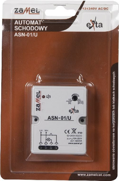Тајмер за скалило Zamel ASN-01/U, 12-240V AC/DC, 16A, бел
