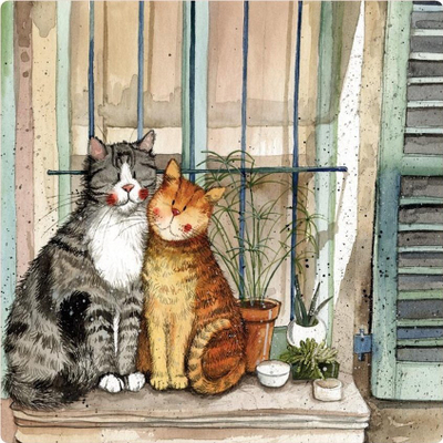 Magnet dekorativ Teka FM226 “Cats On The Windowsill”, për frigorifer, shumëngjyrësh