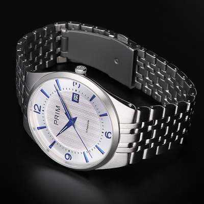 Orë për meshkuj Prim Slim Titanium 2022 W01P.13166.E, e argjendtë