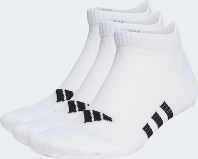 Çorape sportive Adidas Performance Cushioned Low, 3 palë, për kalamaj, të bardha