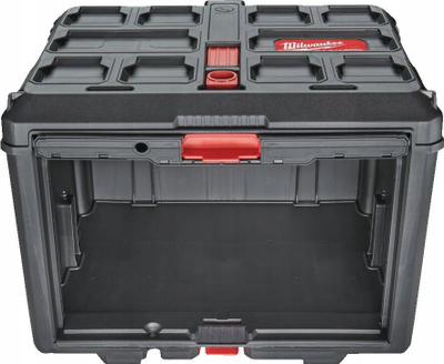 Kuti veglash Milwaukee PACKOUT, 38×50 cm, mban deri 22 kg, e zezë