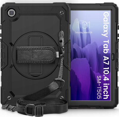Mbështjellëse Tech-Protect, Solid 360 për Galaxy Tablet  A7, 10.4", T500/T505, e zezë