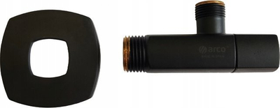 Valvul këndi Arco A80 Lipstick, 1/2GZ x 3/8GZ, bronx, e zezë mat