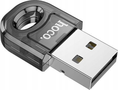Adapter Bluetooth USB Hoco UA28, transmiter edhe receiver, Bluetooth 5.1, transparent i zi
