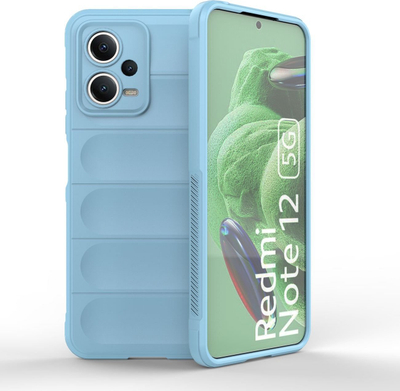 Futrollë Hurtel Magic Shield për Xiaomi Redmi Note 12 5G Poco X5 5G, silikoni i blindum, i butë, blu e hapur