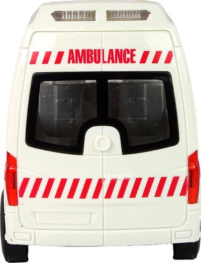 Lodër ambulancë Leantoys, me friksion, drita dhe zëra, me shumë ngjyra