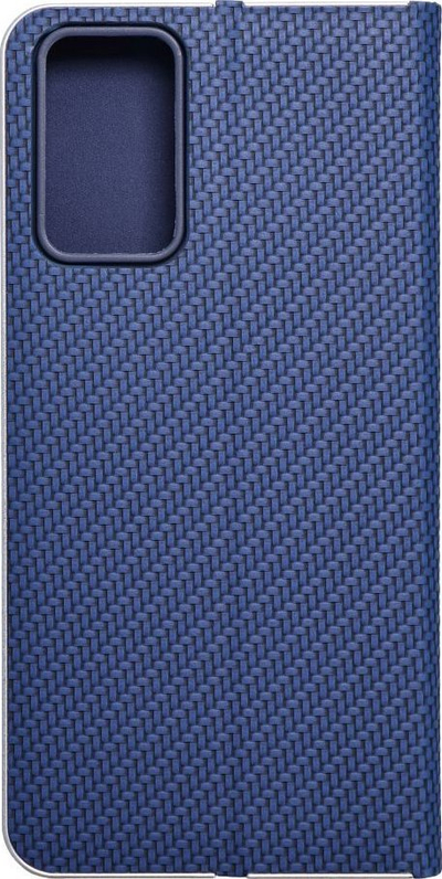 Kabull telefon Luna Book Carbon për Xiaomi Redmi Note 12S, me stand, blu