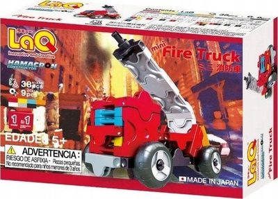 Lojë ndërtuese LaQ Hamacron Constructor Mini Fire Truck, set edukativ, shumëngjyrësh