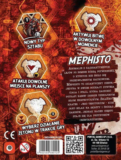 Zgjerim loje tavoline Portal Games Neuroshima Hex 3.0 Mephisto, armypack, për 2 deri 4 lojtarë