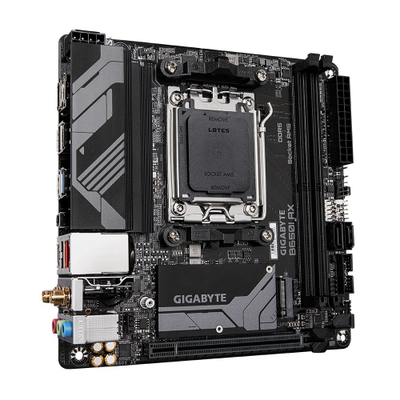 Pllakë amë Gigabyte B650I AX, ITX, AMD AM5, Wi-Fi 6E, e zezë