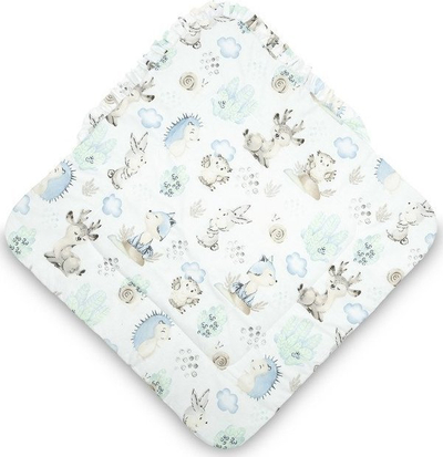 Mbështjellëse bebe Walk Baby Nest Cone, 75x75cm, me volan, e bardhë