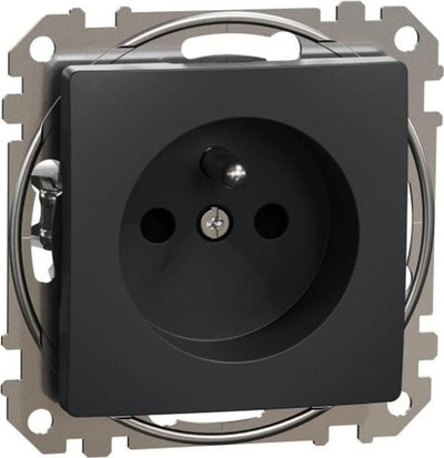 Prizë muri Schneider Electric Sedna Design Elements GN.1-KR.Z/U, 2P+PE, 16A, antracit