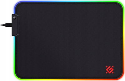 Подлога за глувче за игри Black L Light, RGB, 4mm, црна