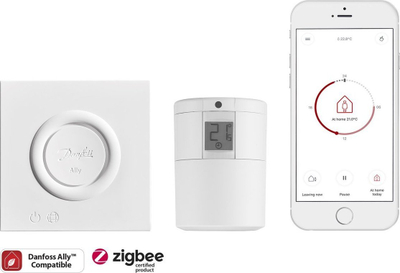 Gateway i zgjuar Danfoss Ally, Zigbee, kontroll me aplikacion, i bardhë