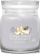 Qiri aromatik Yankee Candle Signature Smoked Vanilla and Cashmere, 368g, me dy fitila, ngjyrë kafe