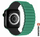 Rrip ore Swissten Silicone Case për Apple Watch, magnetik, 42/44/45/49 mm, jeshile-gri