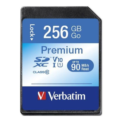 Kartë memorje Verbatim Premium, 256GB, SDXC UHS I Class 10