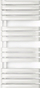 Radiator për banjo Terma Warp S Liptonn, 915x500mm, çelik, i bardhë