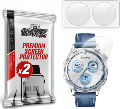 Film mbrojtës keramik GrizzGlass CeramicFilm për Huawei Watch GT 5 41mm, set 2 copë, transparent