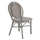 Karrige alumini stil bambuje, textilene, 45×57×88 cm (HM5109), gri