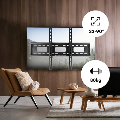 Mbajtëse për TV Maclean MC-421, 37-90", e zezë