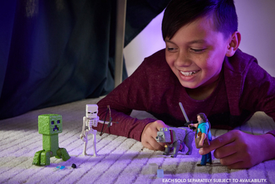 Figurë loje Mattel Minecraft Cinematic Figures, e lëvizshme, me aksesor, shumëngjyrshe