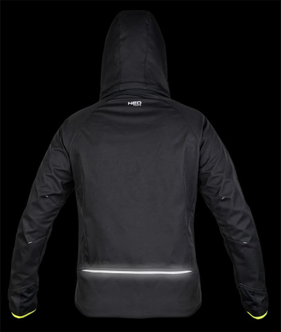 Xhaketë softshell NEO TOOLS Mix&amp;Match, pune, frymëmarrëse, e zezë me të verdhë, S