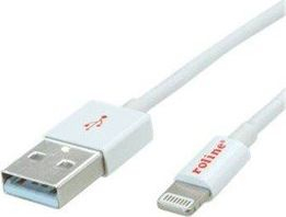 Kabllo USB Roline 11.02.8326, USB A me Lightning, 0.15m, e bardhë