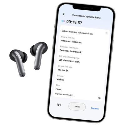 Kufje wireless Audiocore AC591 PRO, hybrid ANC, ENC me 6 mikrofona, me kuti karikimi, të zeza