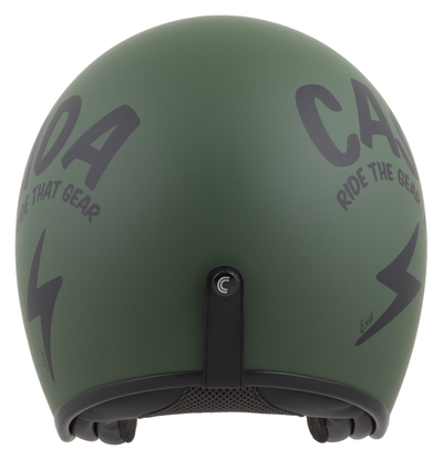 Helmetë moto Cassida Oxygen 2.0 Gear, e hapur, vizor dielli, jeshile mat e zezë
